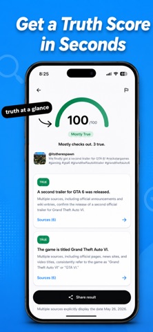 TrueCheck AI: Verify fact Screenshot 1 of 4