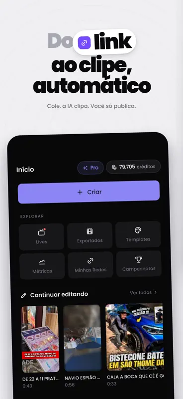 Cut.Pro: Cortes de Vídeo IA screenshot 1 of 6