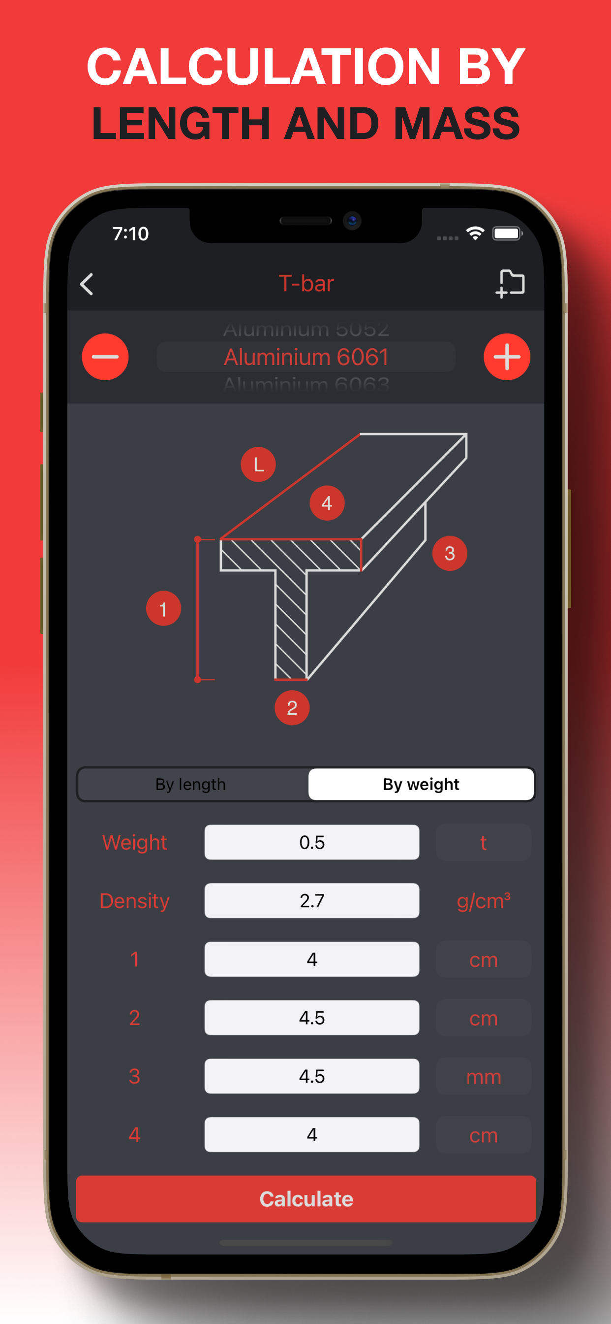 Rebar Weight. Metal Calculator