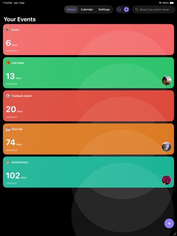 Countdown Widgets: CountPal iPad screenshot