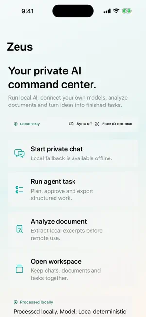 Zeus: Private AI screenshot 1