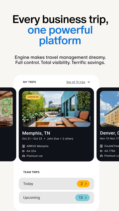 Engine Corporate Travel Screenshot