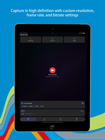 Wonder Rec - Screen Recorder iPad screenshot