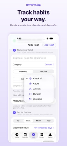 RhythmKeep: Habit Tracker Screenshot 3 of 7