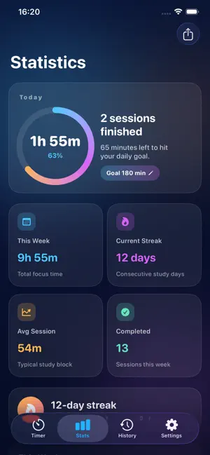 Focus: Study Timer screenshot 1