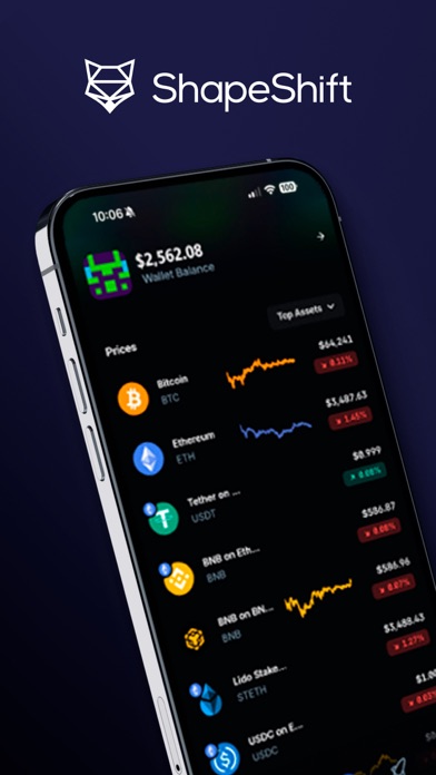 Screenshot #1 pour ShapeShift : Plateforme Crypto