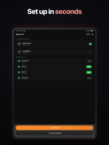 Smart Remote+ iPad screenshot