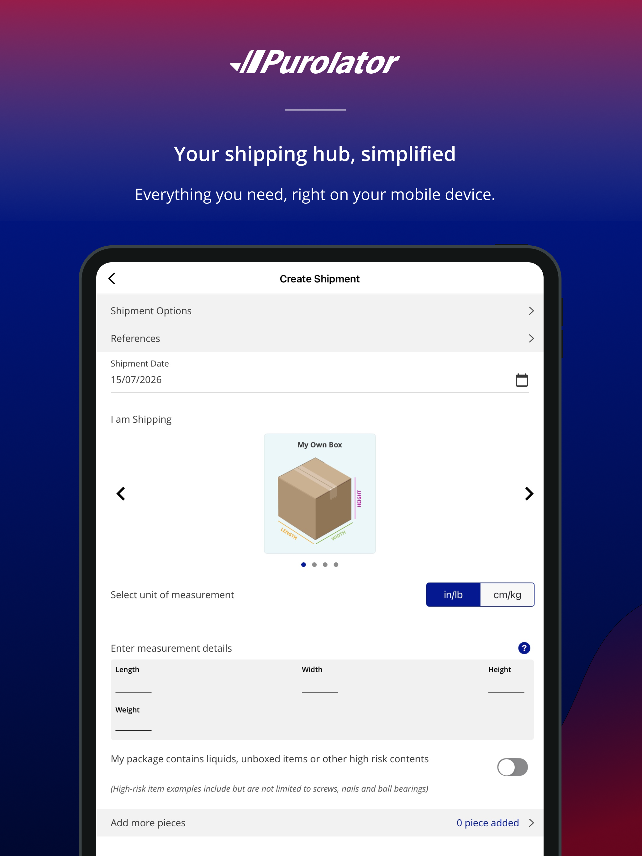 Purolator screenshot 5