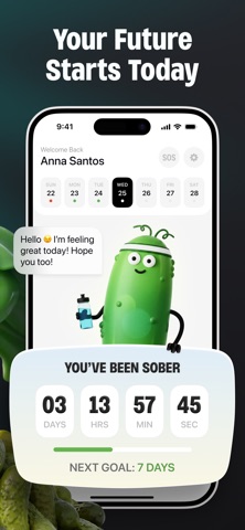 Sober Counter AI Αρρ iPhone screenshot