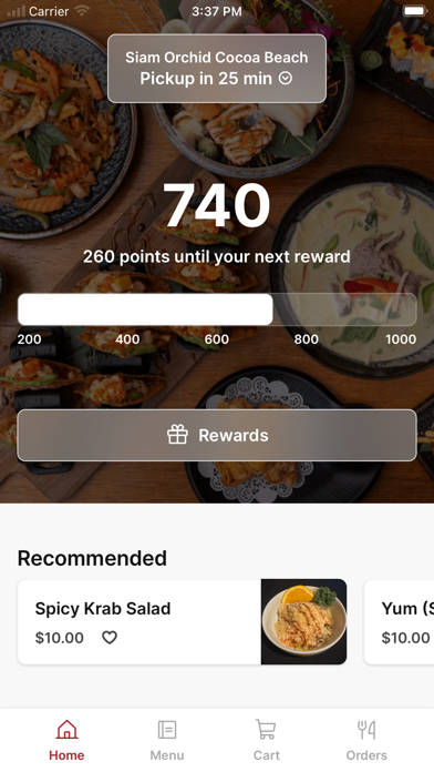 Siam Orchid To Go iPhone screenshot 1 - Food & Drink app