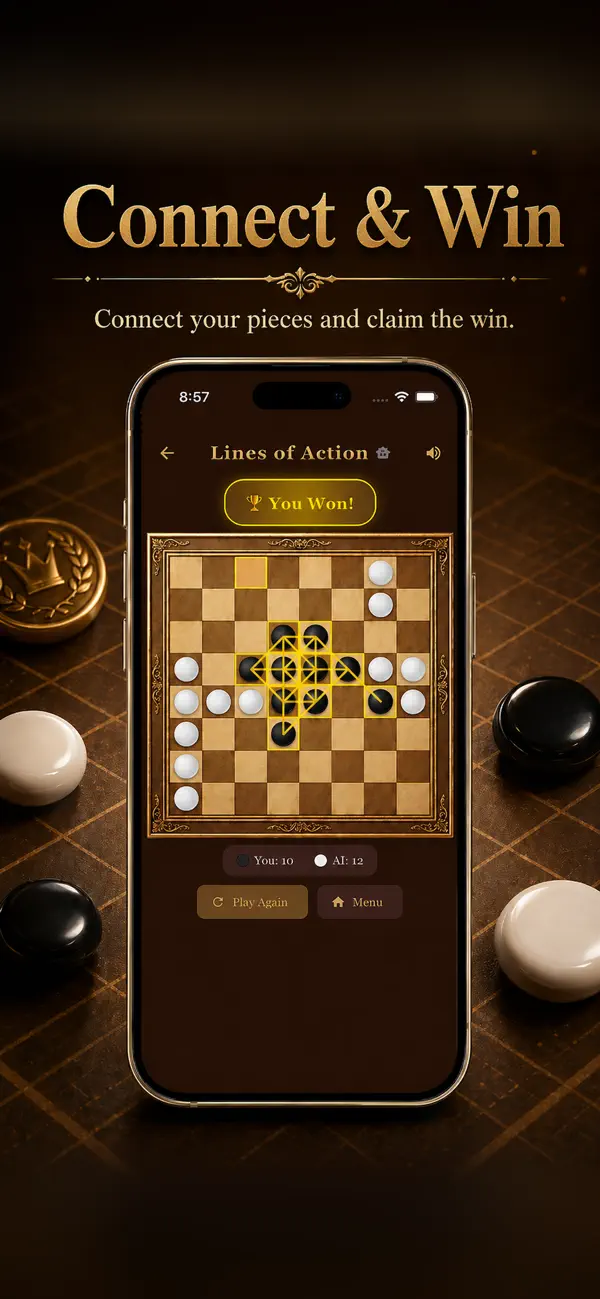 #3. Lines of Action Board Game (iOS) By: Pavel Laptev