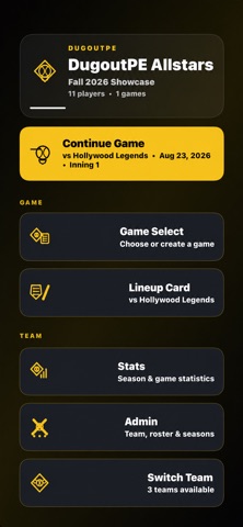 DugoutPE app screenshot