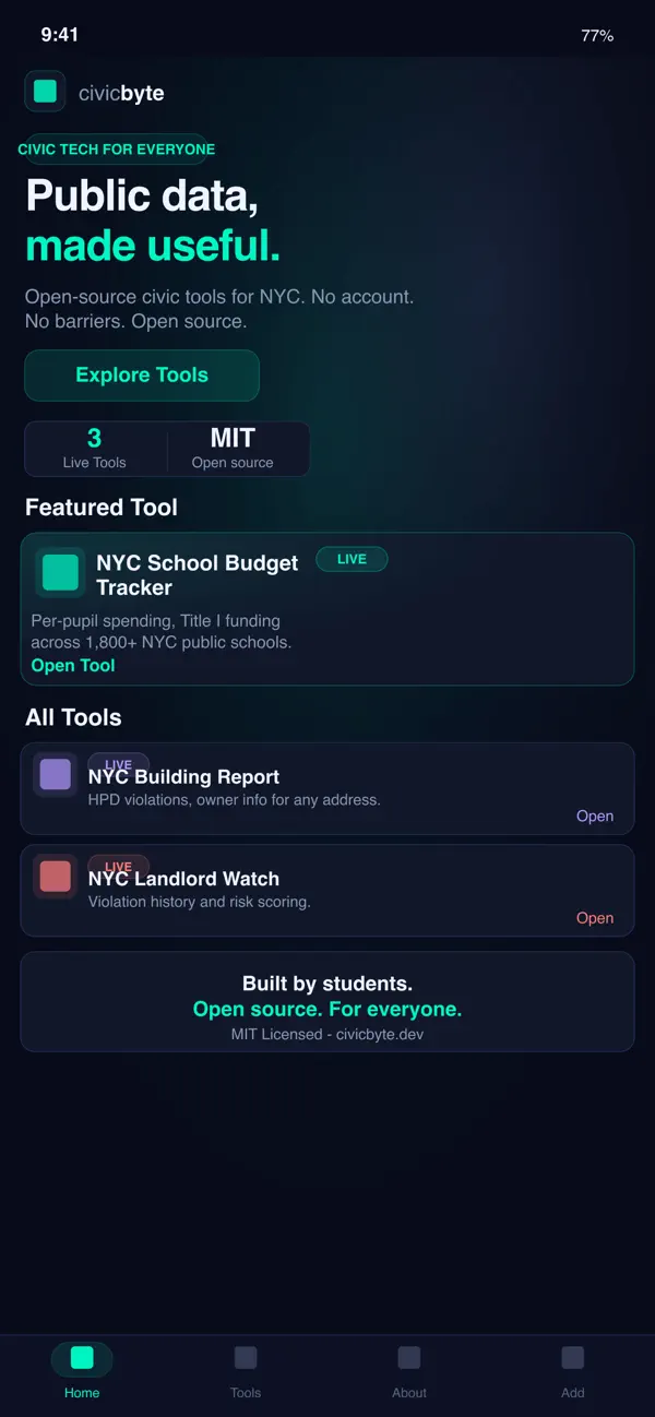 #2. CivicByte (iOS) di: harry honig