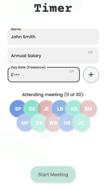 Meeting Cost Timer