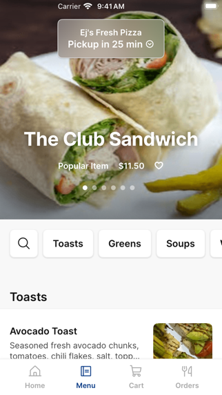 Ej's Fresh Pizza To Go iPhone screenshot 2 - Food & Drink app