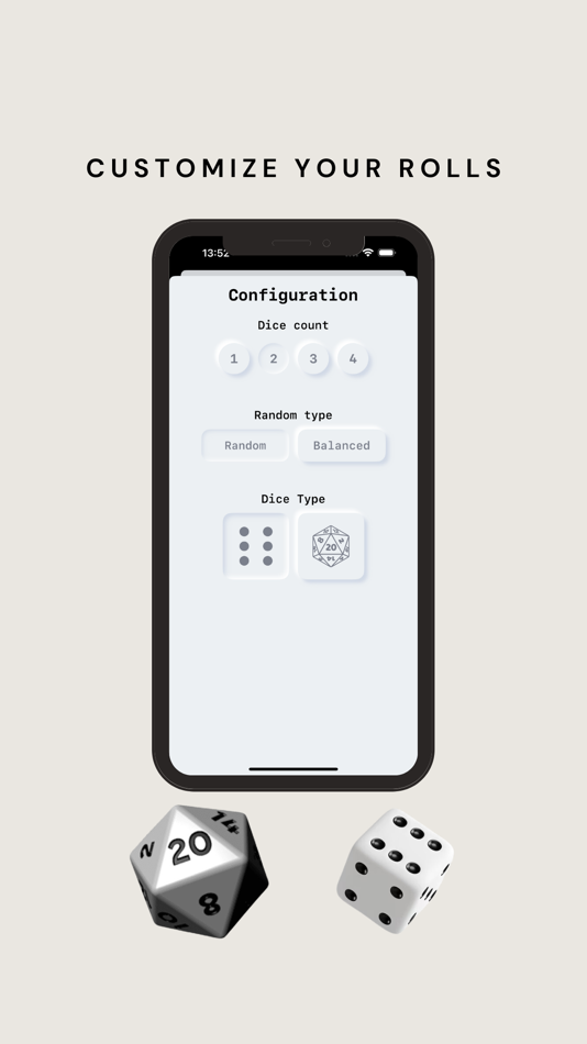 #2. Digital Dice Roller (iOS) 由: Mikhail Ketau