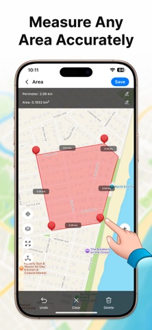 GPS Area Measure & Map iPhone screenshot