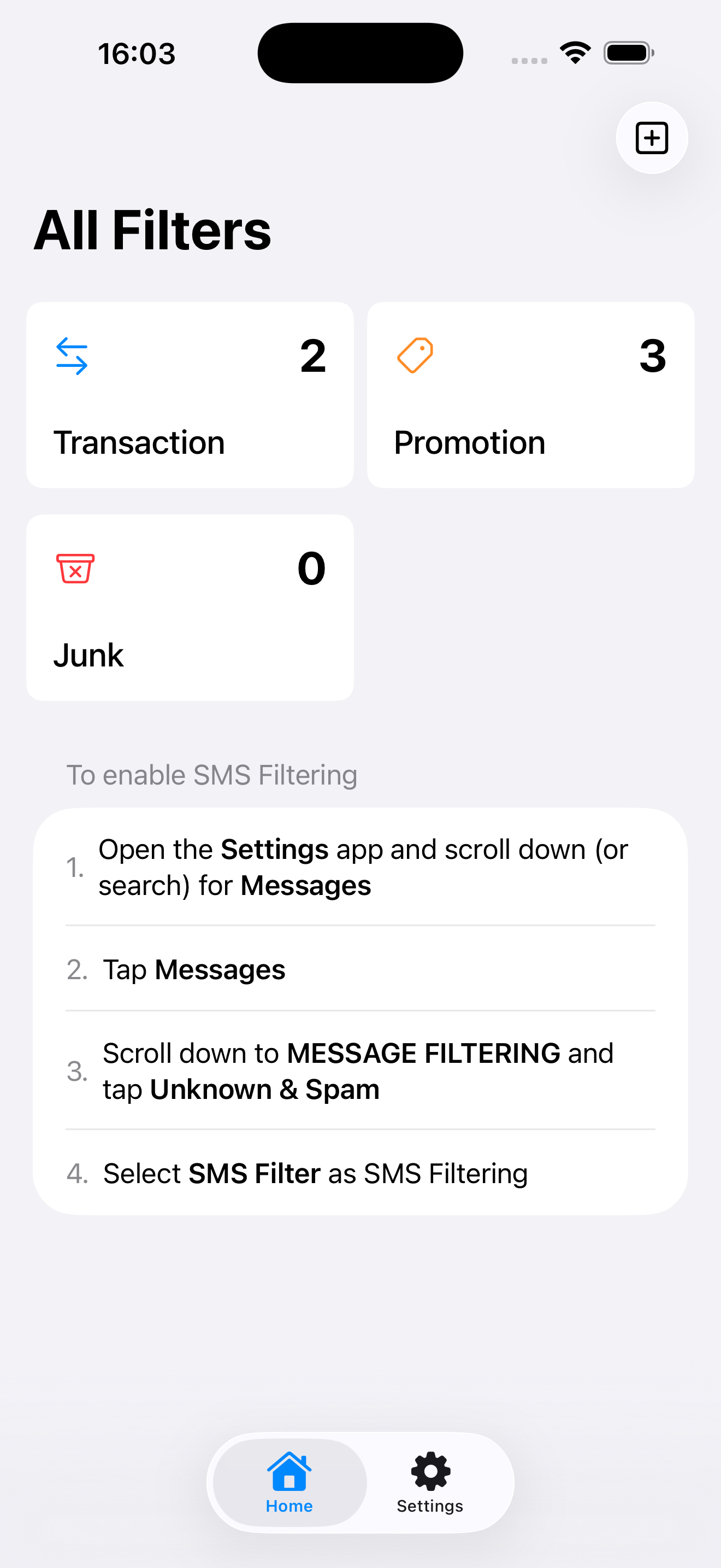 SMS Filter - Smart Filter