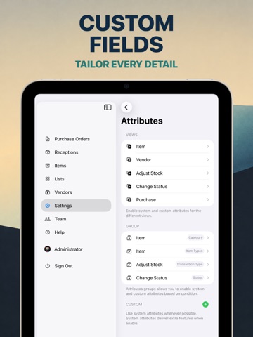 Purchase Order for Business iPad screenshot