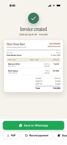 MarBill — Stone GST Billing screenshot