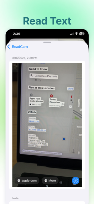 ‎ReadCam Camera Text Note OCR Screenshot