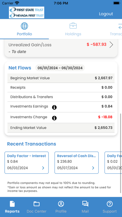 First State Trust Company Screenshot
