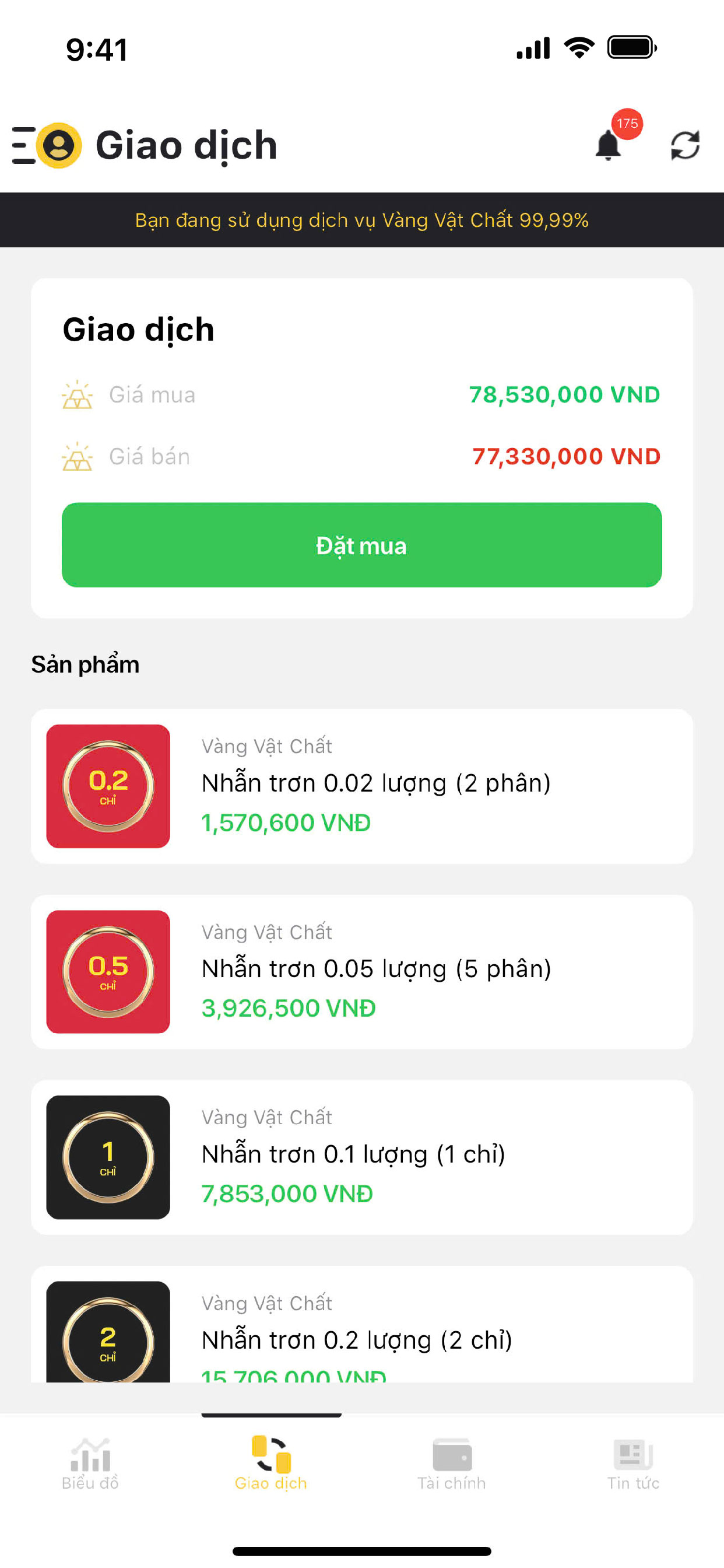 GF - Vàng vật chất