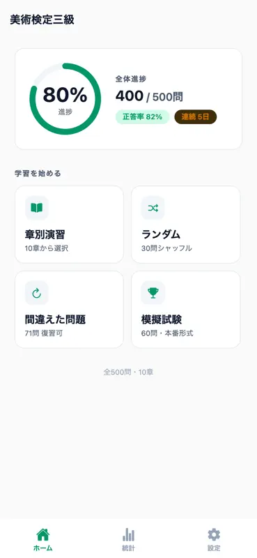 美術検定3級対策 500問 screenshot 1 of 6