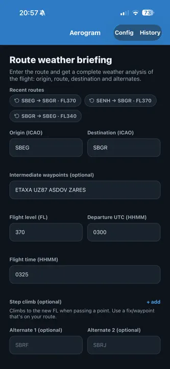 Aerogram - Flight Weather screenshot 2