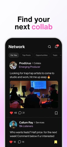 UpNext - Music Networking Screenshot 1 of 4