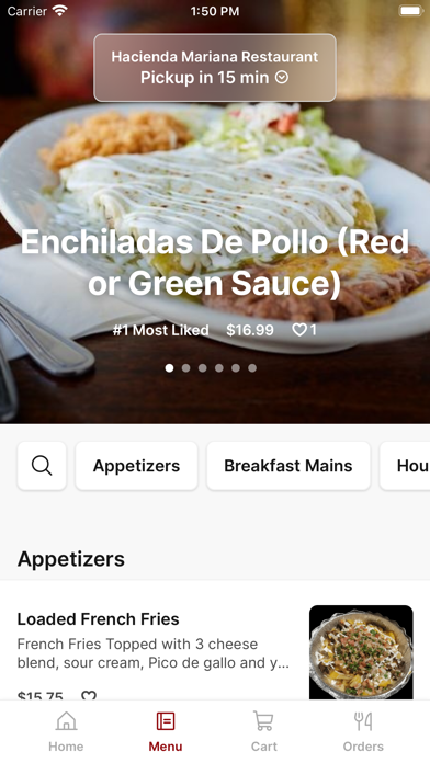 Hacienda Mariana Restaurant iPhone screenshot 2 - Food & Drink app