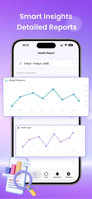 Smart BP & Glucose Care iPhone screenshot 2