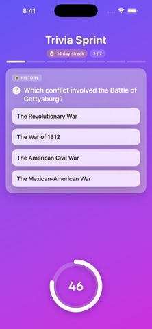 Trivia Sprint screenshot