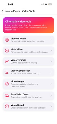 inmuba Player: Audio & Video screenshot