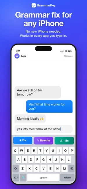 GrammarKey: AI Grammar Fixer screenshot 1