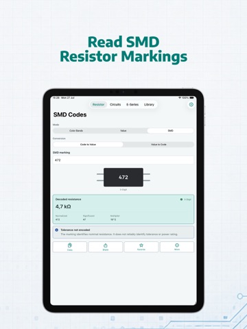 Resistor Code Calculator Pro iPad screenshot