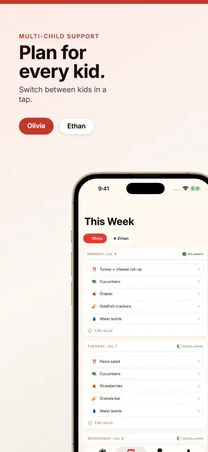 School Lunch Planner - Pack screenshot 2