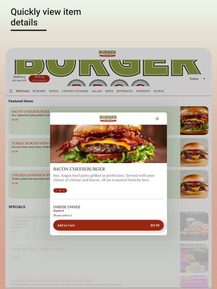 BURGER BROS APP