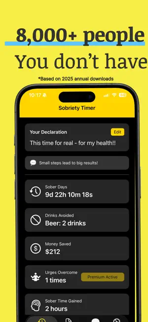 Sobriety Timer: Quit Drinking screenshot 1