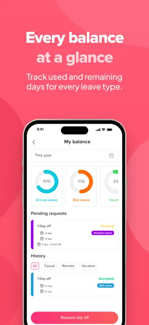 Day Off - Leave Tracker & PTO screenshot 4