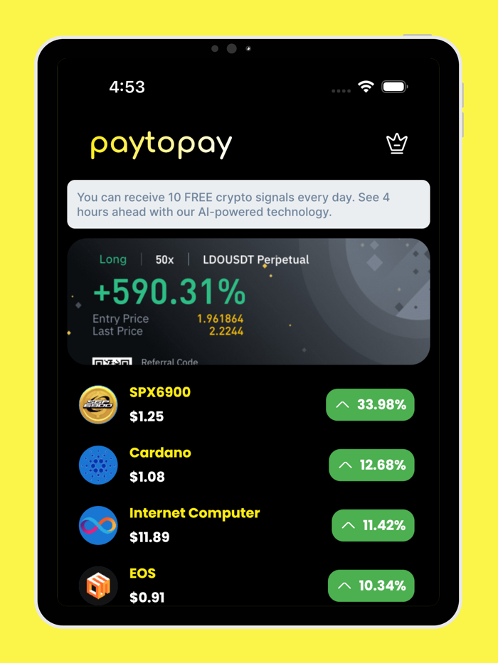 Paytopay - Crypto Signals AI