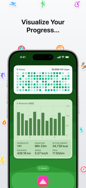 Peak: Health & Fitness Widgets Screenshot
