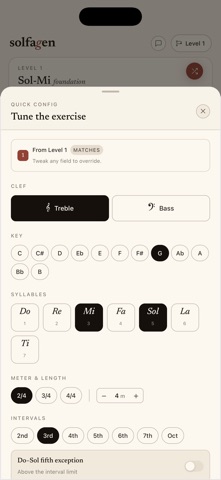 Solfagen iPhone screenshot
