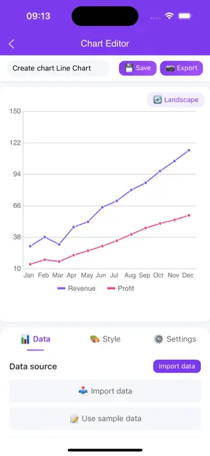 Chart Maker Bar Line Pie Graph screenshot 2