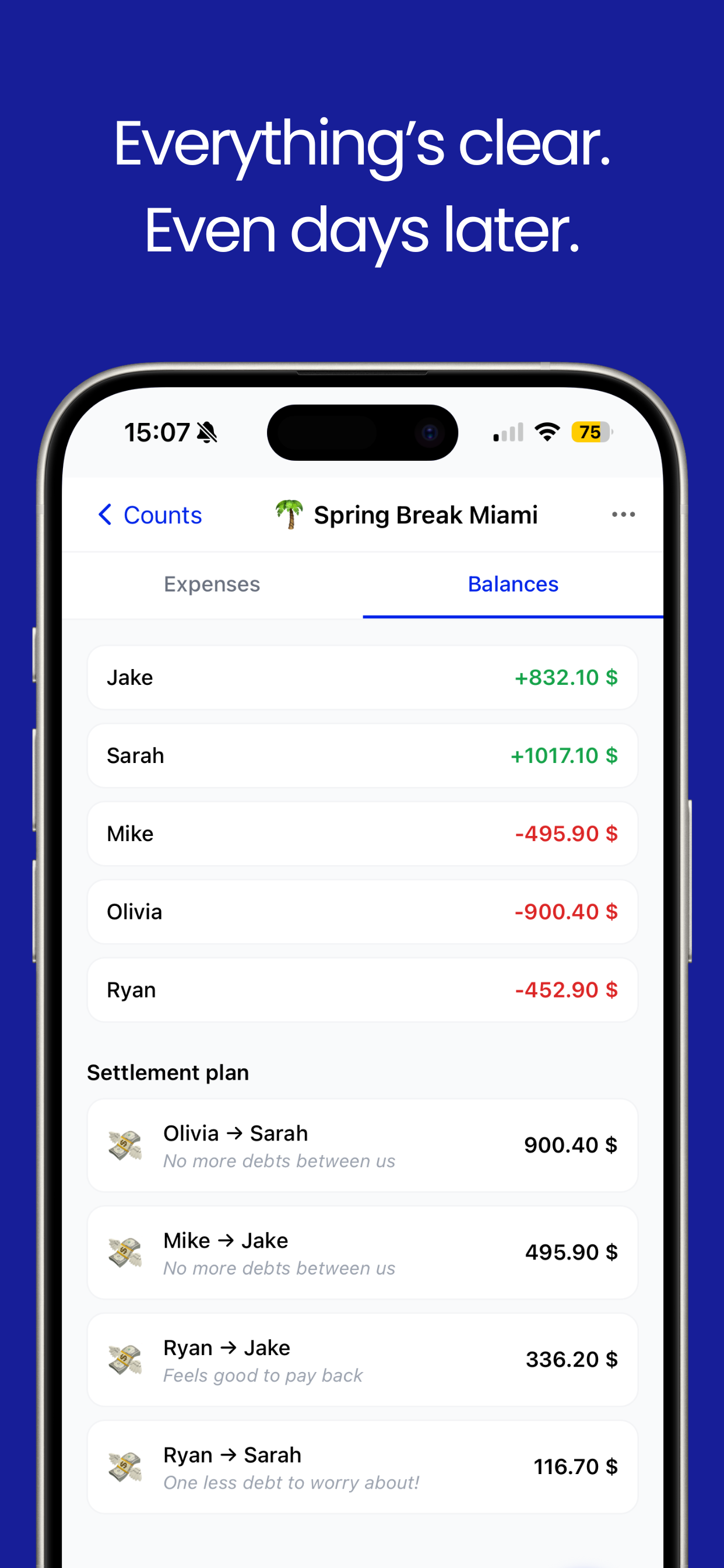 CountClub: split expenses screenshot 4