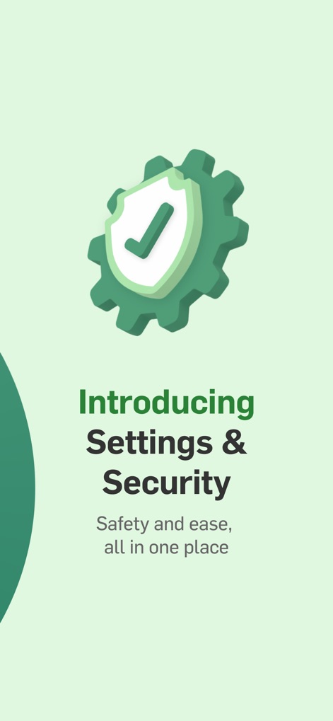 Hang Seng Personal Banking - The app prioritizes user safety with features indicated by the "shield with a checkmark" icon, ensuring secure management of account "Settings & Security."