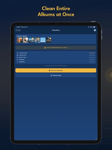 PhotoGhost - Metadata Eraser iPad screenshot