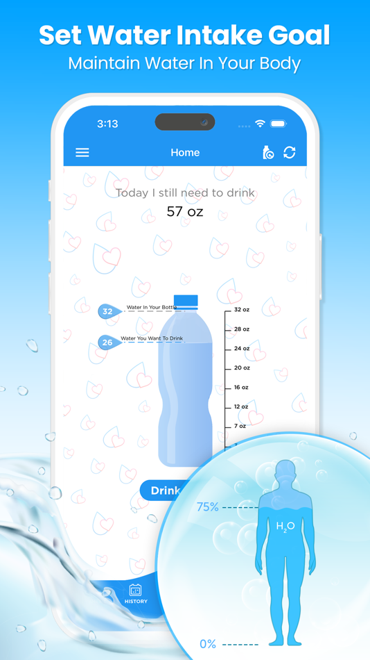 #1. Drink Water Reminder N Tracker (iOS) By: Phoenix Games LLP