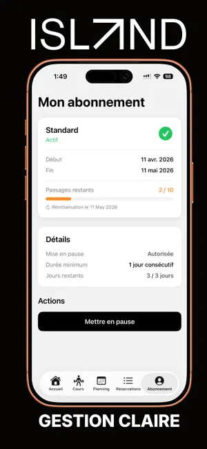 ISLAND fitness screenshot 2