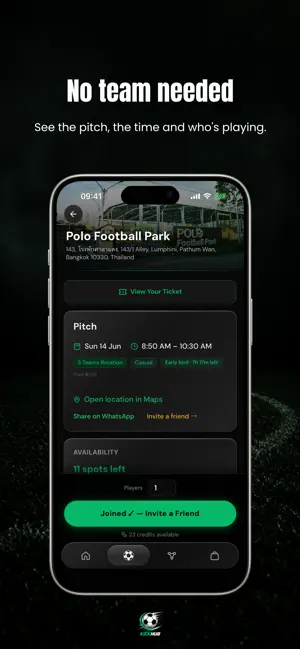 KickHub - Pickup Football iPhone screenshot 4